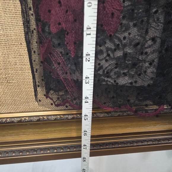 Taylor (Black Label) Embroidered Floral and Lace Tiered Mesh Dress - Picture 13 of 13